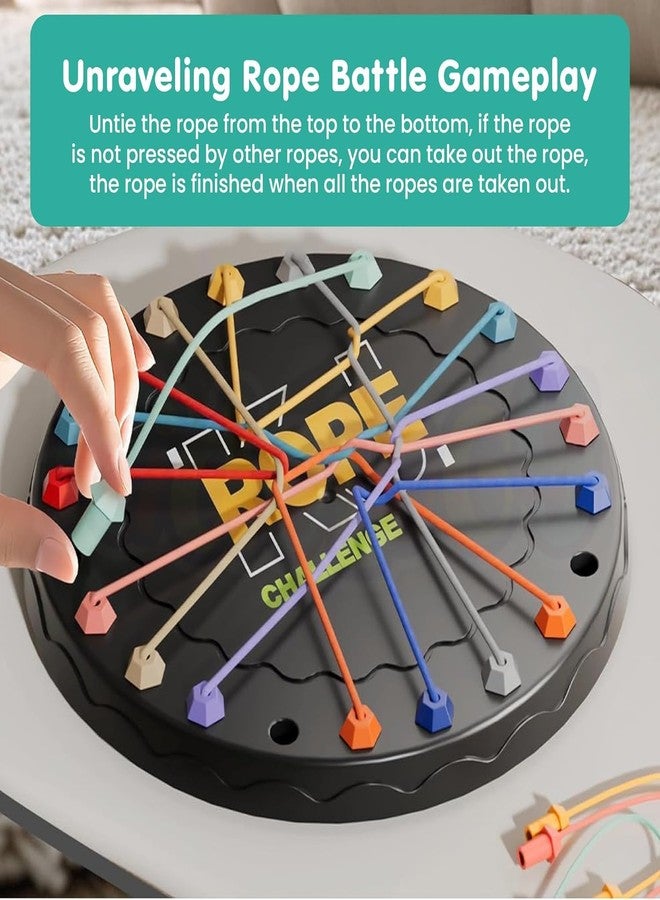 Dhaval Rope Untangling Puzzle Game for Kids & Adults - Educational Strategy Rope Puzzle Board Game | STEM Brain Teaser Toy, Logic Learning Party Game with Multi-Level Challenges, Fun Puzzle Gift - Image 2